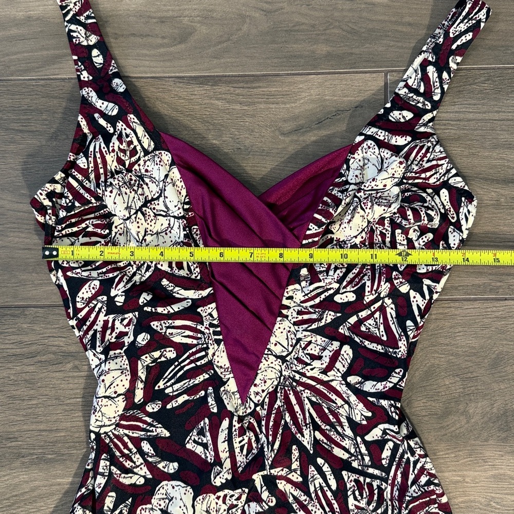 Vintage 1970s Women's One Piece Swimsuit‎ Boho Batik DEWEESE California Size 10 - Picture 8 of 16